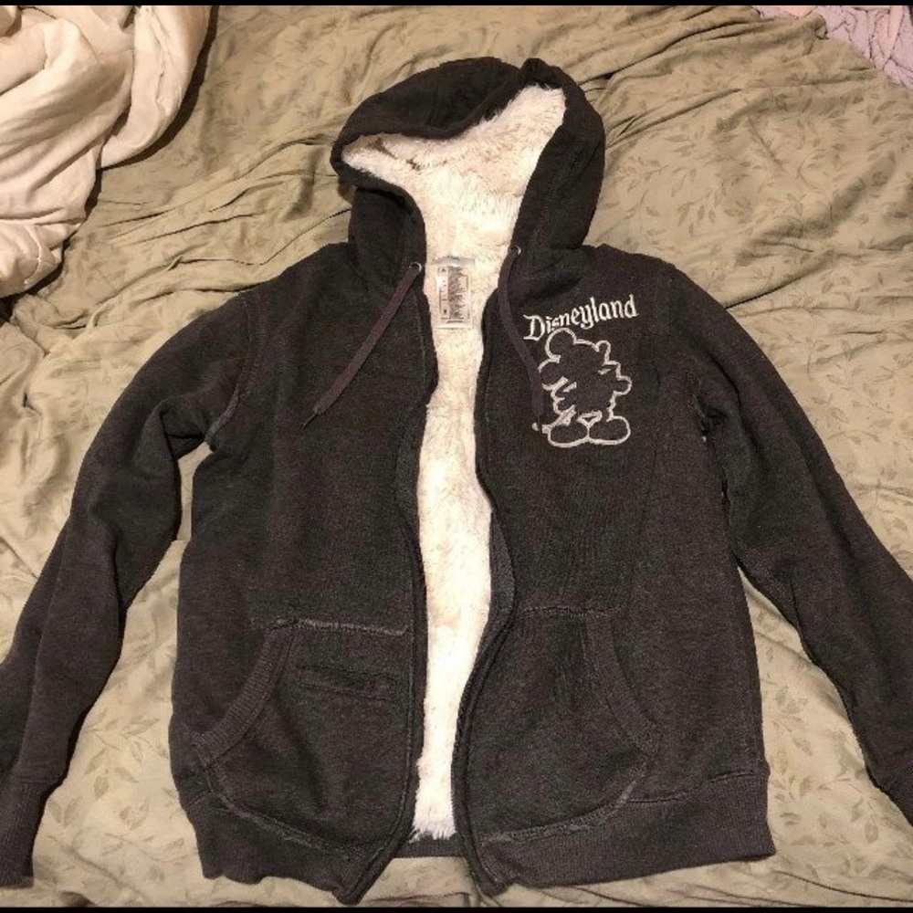 Disney Women's Dark Gray Fleece Hoodie